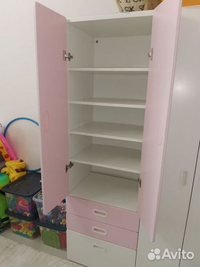 Шкаф IKEA stuva fritids белый, розовый икеа 2 шт
