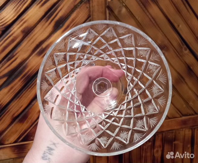 Набор из хрусталя, хрусталь, салатница бокалы СССР