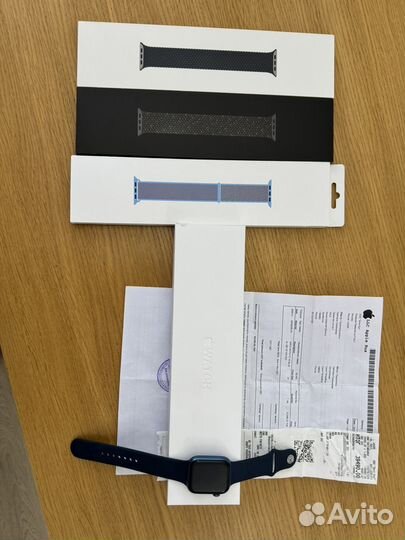 Часы apple watch 7 45 mm blue