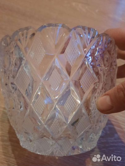 Ваза конфетница хрусталь стекло винтаж СССР