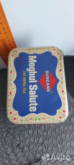 Коробка жестяная Чай чайница Moghul Salute Индия