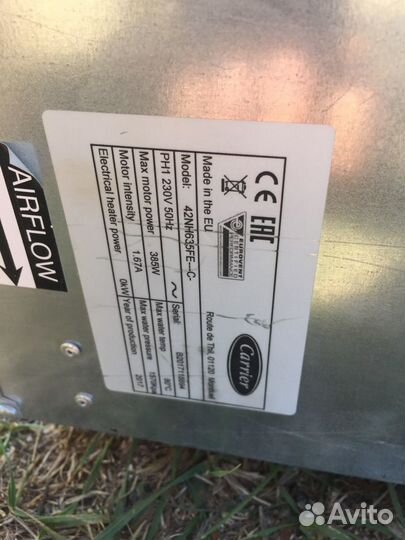 Фанкойл канальный Carrier