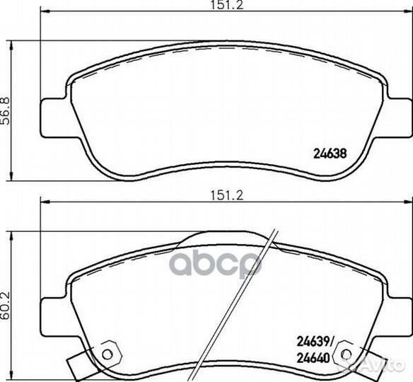 NP8012 колодки дисковые передние Honda CR-V 2