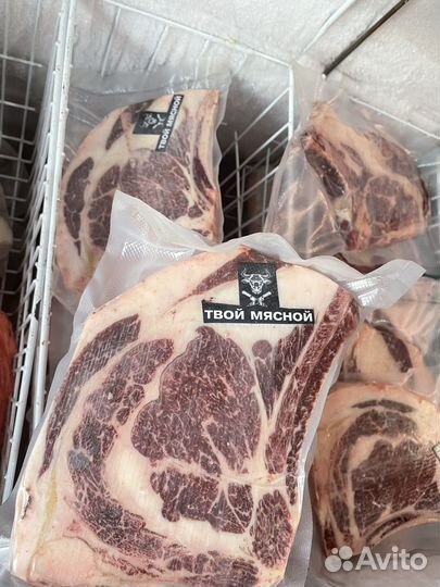 Мраморная говядина, стейки, рибай