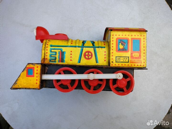 Паровоз жестяной СССР, игрушка