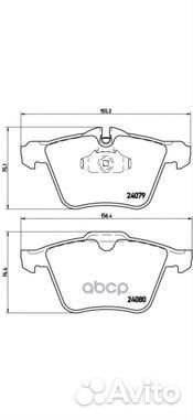 Колодки тормозные дисковые перед P36027 Brembo