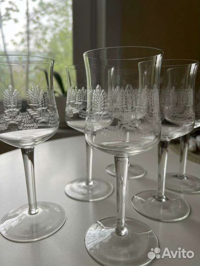 Винтажные бокалы из богемского чешского хрусталя