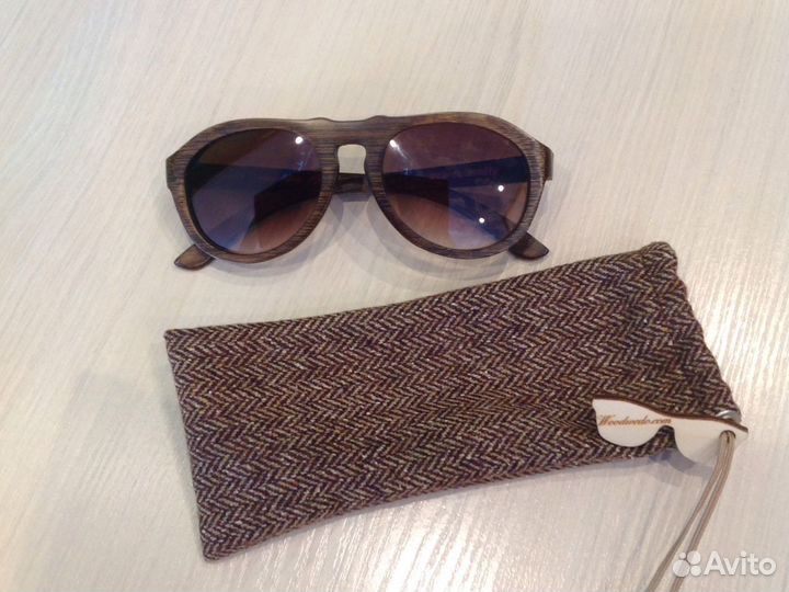 Солнцезащитные очки деревянная оправа