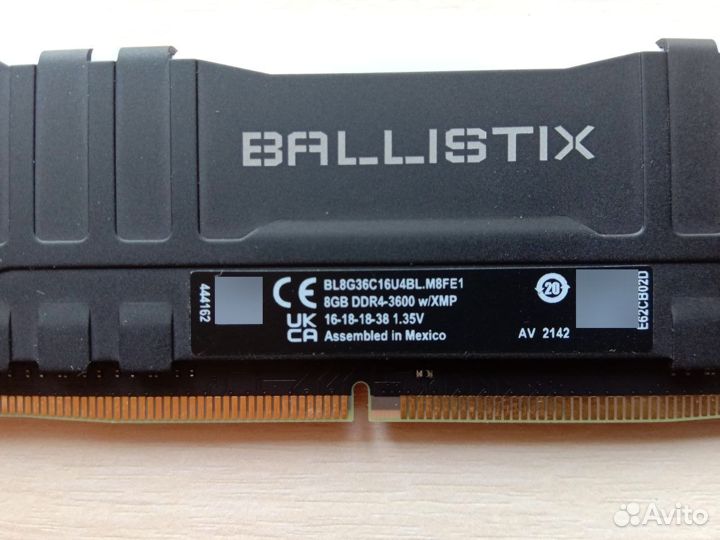 Оперативная память Ballistix DDR4 XMP-3600MHz