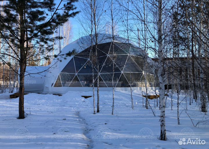 Геокупол для глэмпинга. Шатер D12 под ресторан
