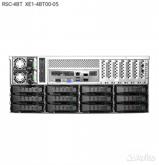 Корпус AIC RSC-4BT Rack 1200Вт Чёрный 4U, RSC-4BT