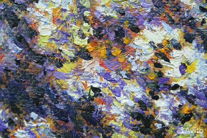 Картина маслом цветы. Ручная работа. 50*60см