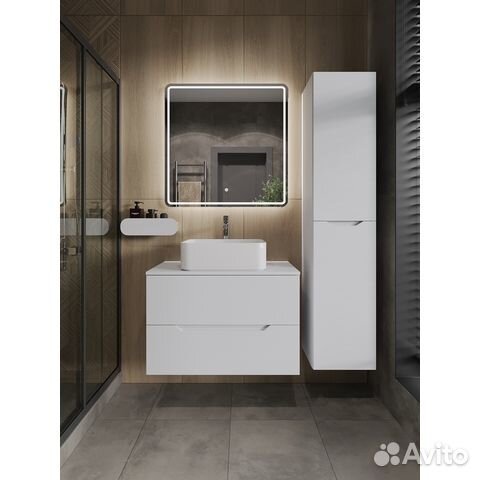 Тумба с раков. подвес. 80 бел.Li-80tuwmdf+B02-460W