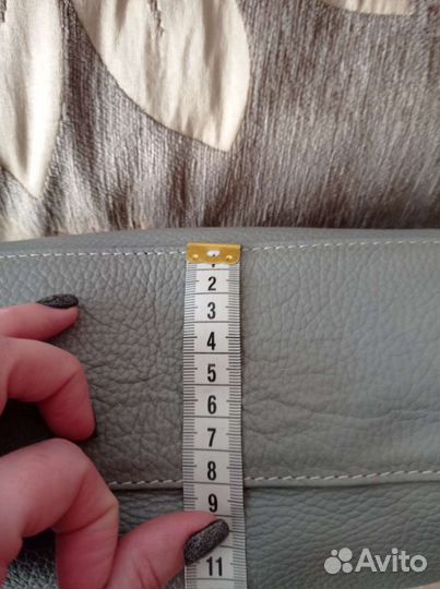 Сумка женская натуральная кожа серая