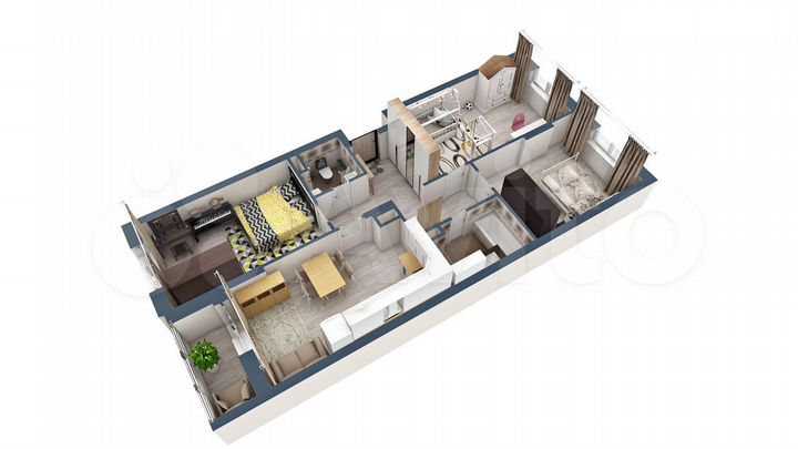 3-к. квартира, 80 м², 3/17 эт.