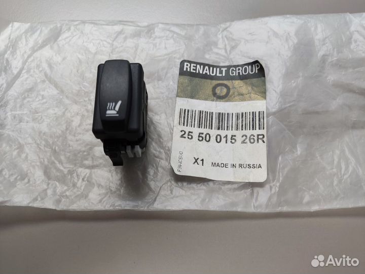 Выключатель подогрева сиденья Renault 255001526R