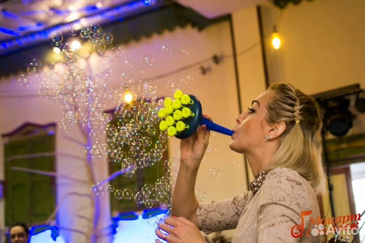 Шоу мыльных пузырей,воздушных шаров,бумажная диско