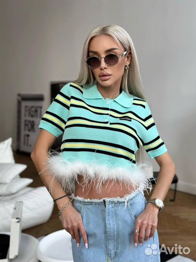 Стильная Футболка Miu Miu Женская