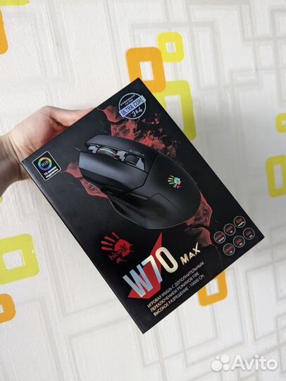 Мышь игровая bloody W70 Max черная