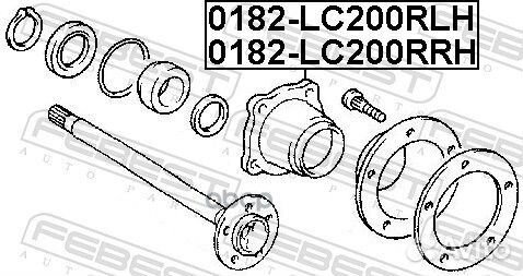 Ступица задняя правая 0182LC200RRH Febest