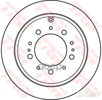 Торм.диск зад.345x18 5отв. DF4965S TRW
