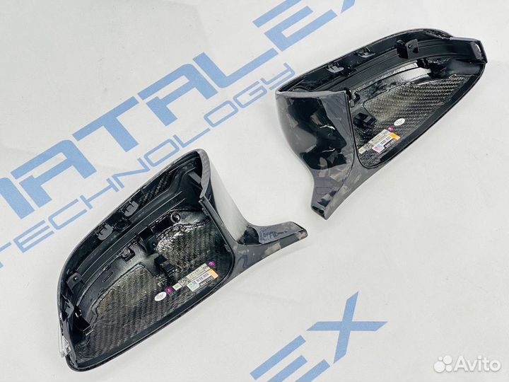 Накладки на зеркала BMW G42 G20 кованый карбон