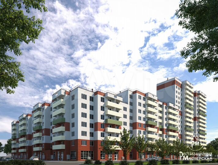 2-к. квартира, 72,3 м², 4/9 эт.