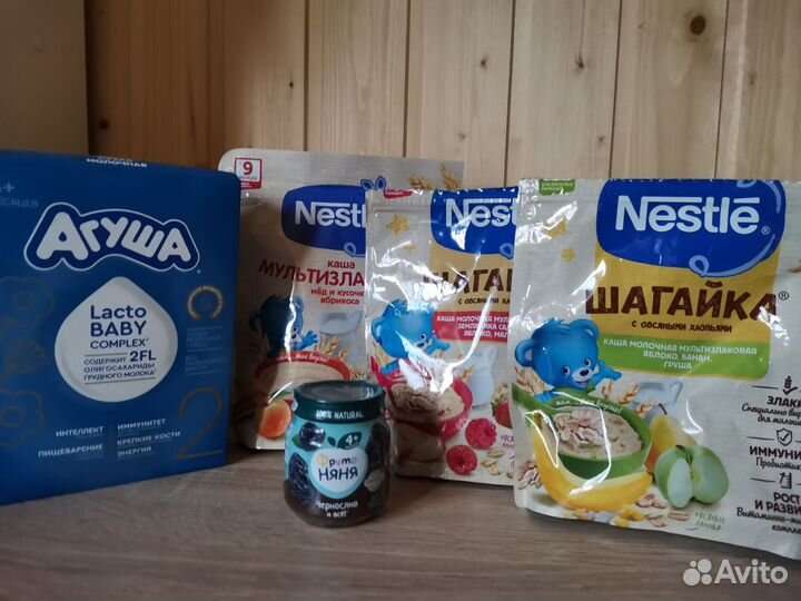 Смесь агуша 2 и каши nestle