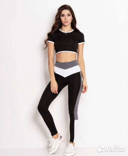 Спортивный костюм лосины+топ