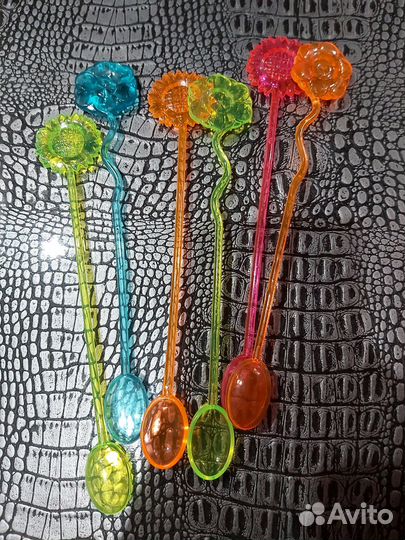 Набор ложек для молочных коктейлей детские