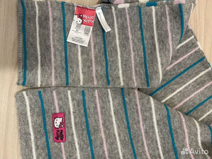 Шапка и шарф Hello kitty