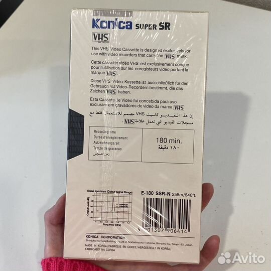 Видеокассета новая VHS Konica E180 super SR