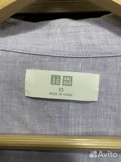 Льняная рубашка uniqlo xs