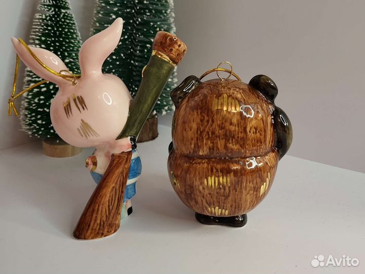 Лефортовский фарфор Елочные игрушки из фарфора