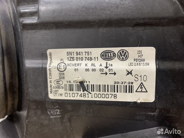 Фара левая VW Tiguan 5N1 941 751