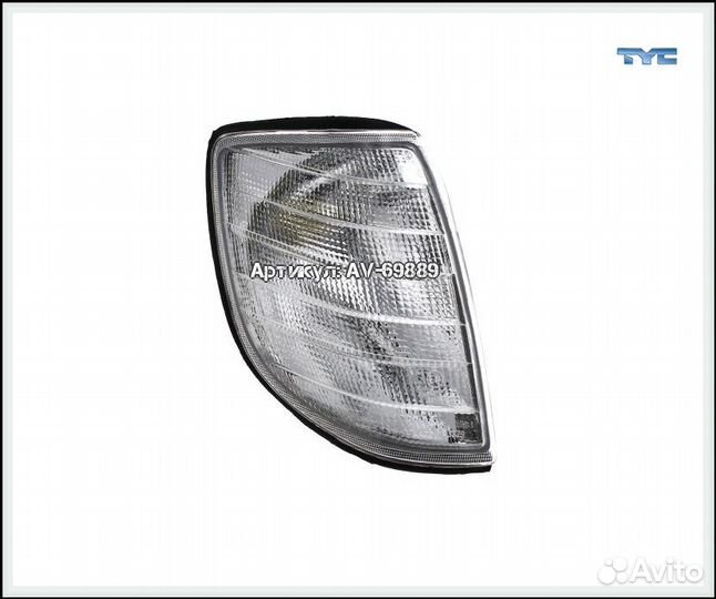 Поворотник передний правый белый mercedes W140 1995