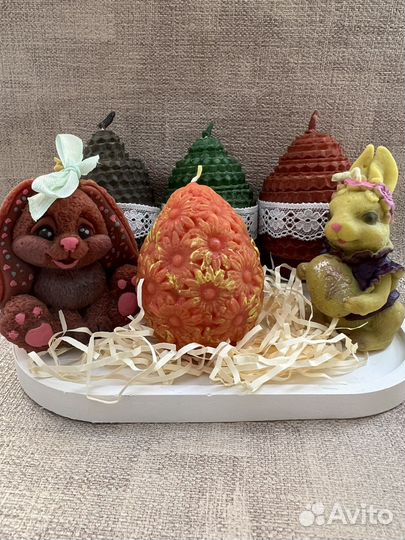 Свечи восковые, подарок на Пасху