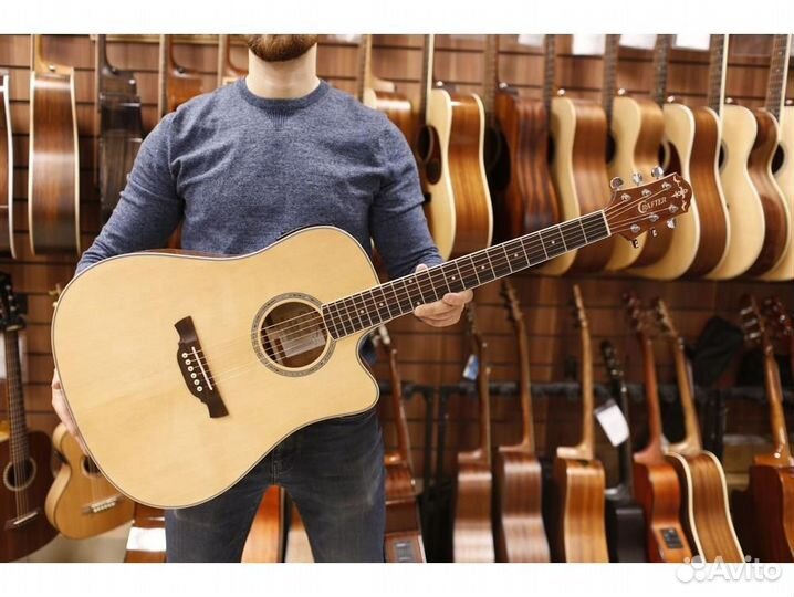 Crafter DE-8/NC электроакустическая гитара с чехло