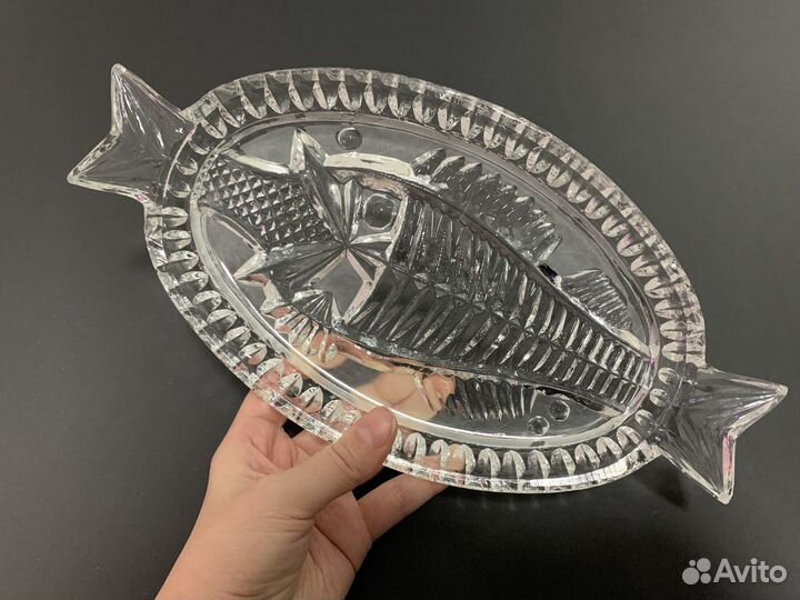 Селедочница хрусталь Ваза хрустальная СССР Хрустал