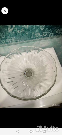 Ваза для фруктов на ножке СССР состояние идеальное