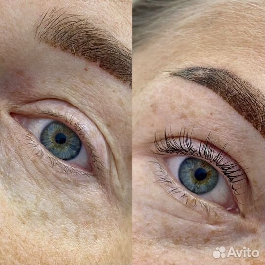 Итальянское ламинирование ресниц, ду бровей