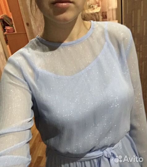 Платье голубое