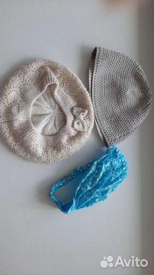 3 головных убора на лето на девочку 3-5 лет