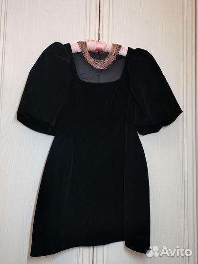 Бархатное мини платье 12 Storeez