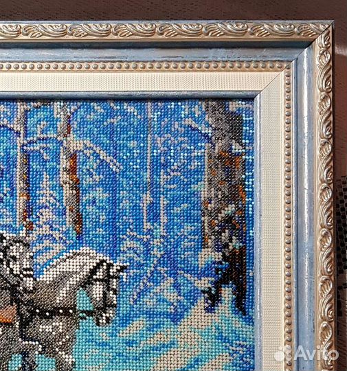 Картина из бисера Русская тройка