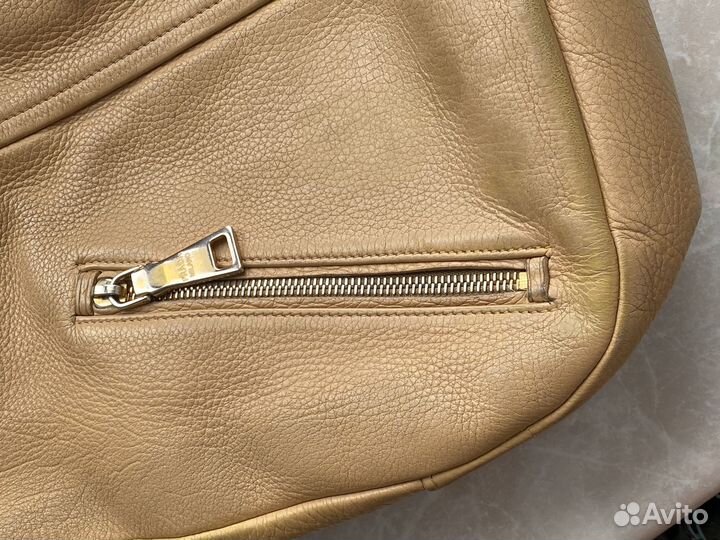 Сумка оригинал Prada Vintage Beige Leather Hobo