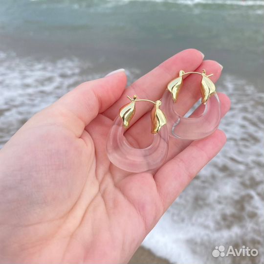 Серьги под Celine новые бижутерия