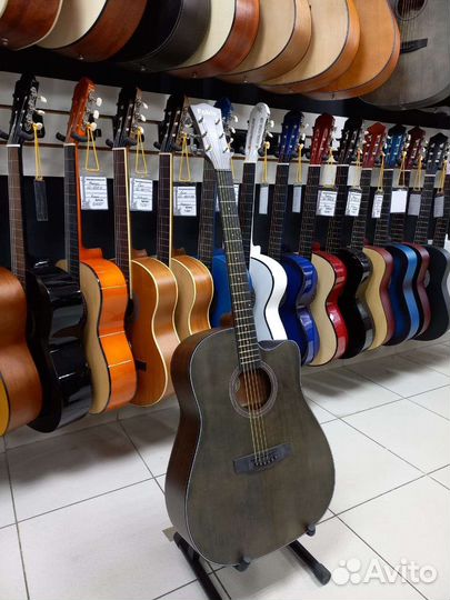Акустическая гитара Fabio 41' Черная Новая