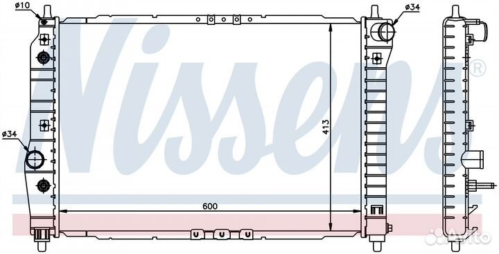 Радиатор охлаждения двс daewoo kalos (2003) 1.4