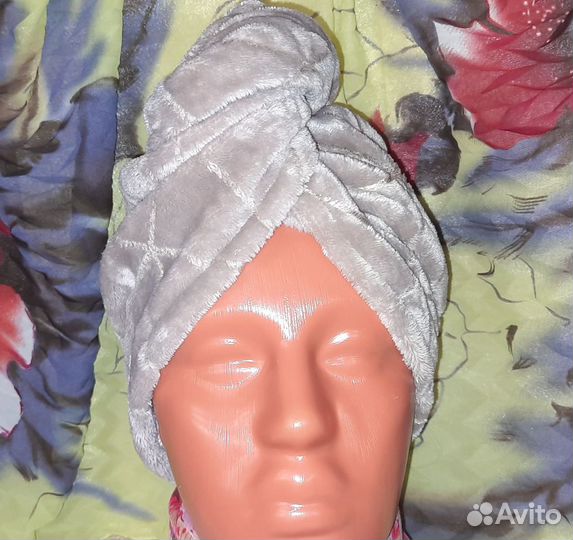 Полотенце чалма для сушки для волос